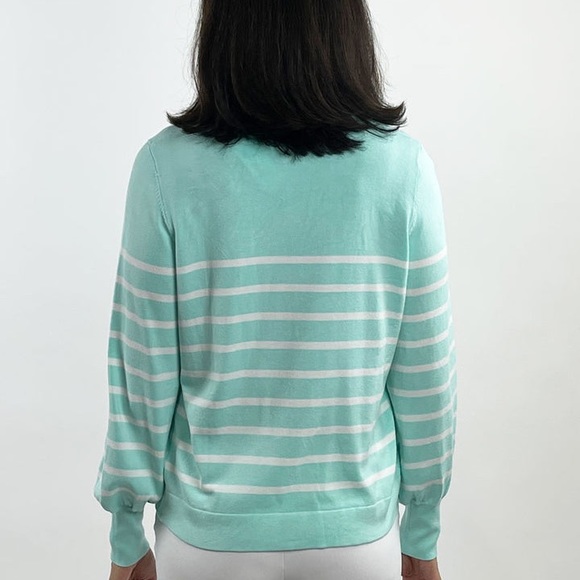 Aqua Stripped Sweater - Picture 2 of 3